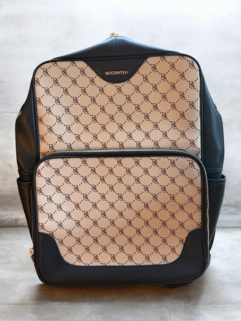 Bostanten leather laptop backpack